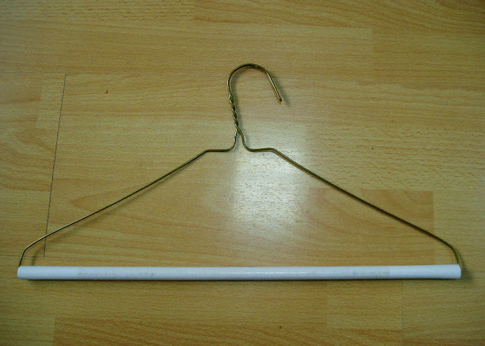 Silver Color Powder Coating Hangers 20.5cm Height With Trouser Guards