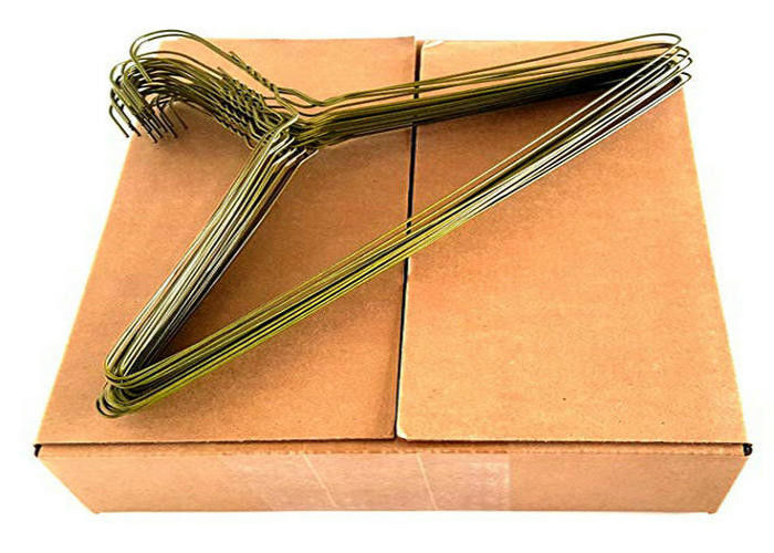 16 Inches White Colors Powder Coating Hangers , Metal Clothes Hangers