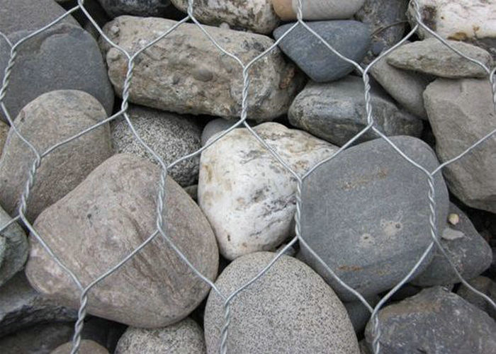 Professional Retaining Wall Gabion Cages , Gabion Wire Baskets Green Colors