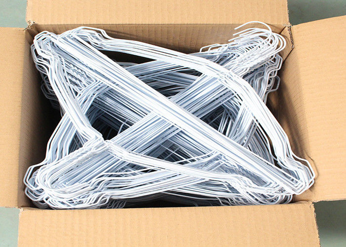 2.3mm 16'' White Laundry Wire Hangers , Wire Coat Hangers High Tensile