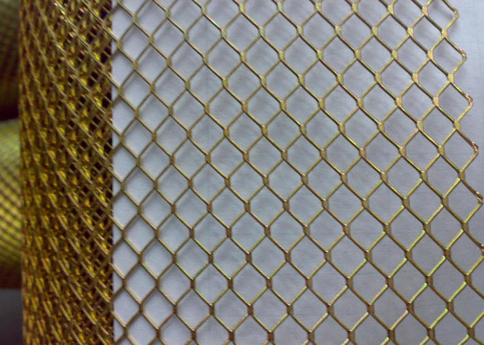 Bronze Galvanized Coated Decorative Metal Mesh For Building Material