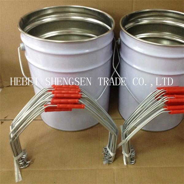 White Color Grip Replacement Bucket Handles , Metal Handles For Buckets