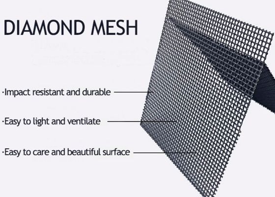 Light Grey 2m Ss304 Ss316l Stainless Steel Diamond Wire Mesh Netting Bullet Proof