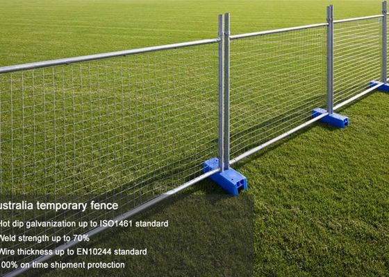 3mm / 3.5mm Welding Temporary Fence Panels For Super Markets