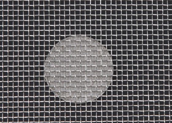 6 - 20 Mesh Stainless Steel Screen , Crimped SUS 316 Plain Weave Wire Mesh