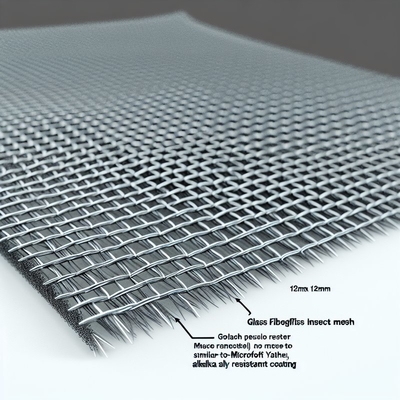 Alkali Resistant Fiberglass Insect Mesh 12mm×12mm Plain Woven