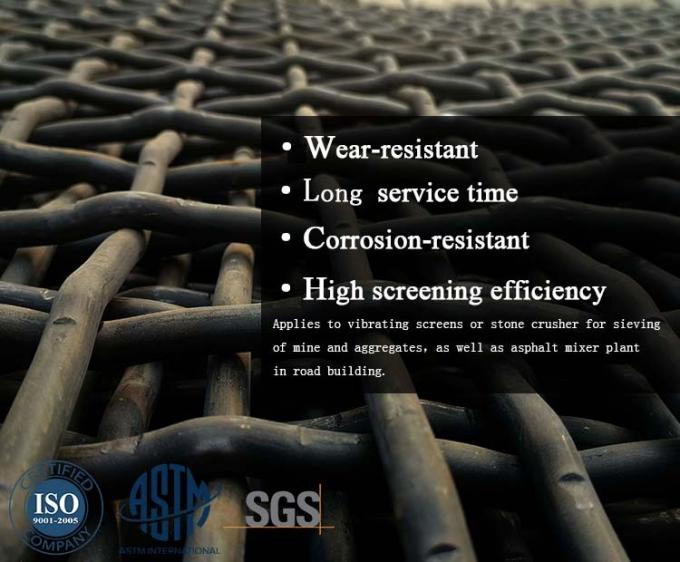 Ss316l 60 Micron Double Crimped Wire Mesh 0.8mm Architectural Screen 0